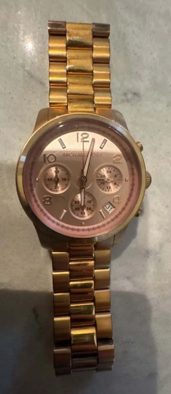 Michael Kors Runway MK5128 Rose Gold-Tone Stainless Steel Chronograph Women's Wa